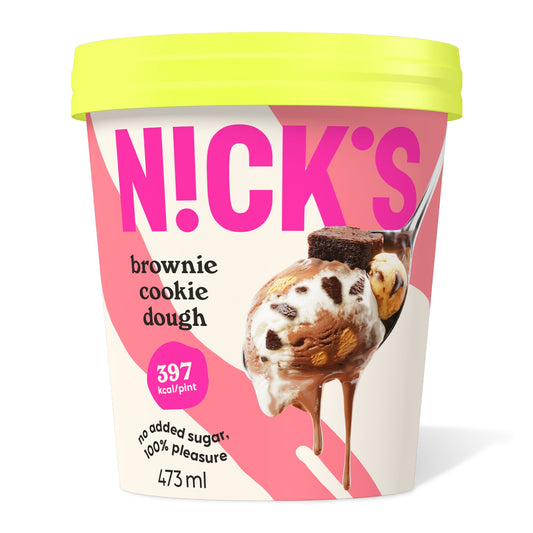 NICK'S ice cream - Jäätis "brownie cookie dough" 8 x 473ml - njom.ee