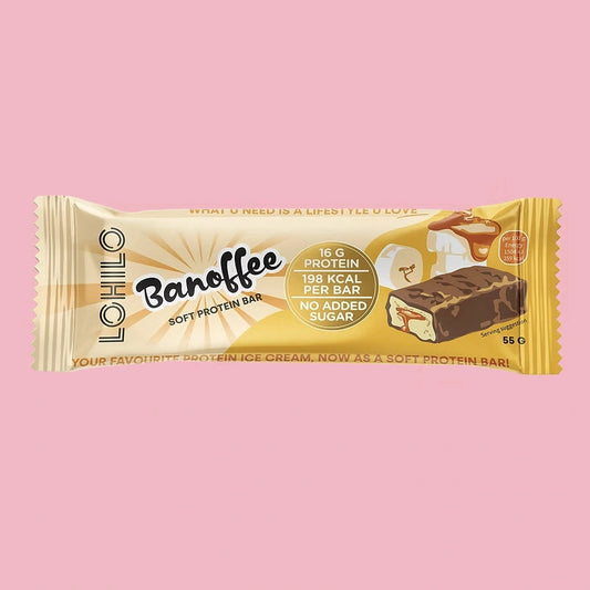 Baltyminis batonėlis „banoffee“ 55g