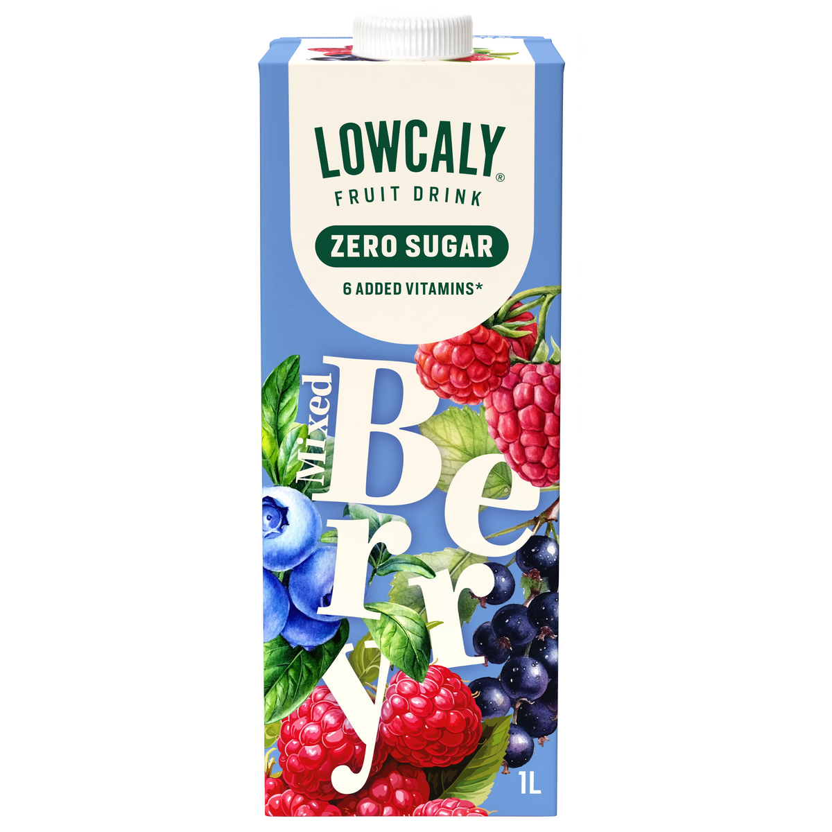 Lowcaly Berry Sugar-Free Fruit Drink 1L – Box of 10