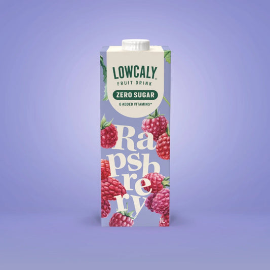 Lowcaly be cukraus vaisių gėrimas „aviečių sorbetas“ 10 x 1L