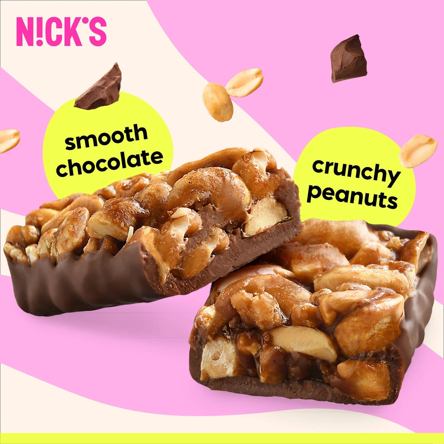 NICK'S - Pähklibatoon "peanut crunch" 12 x 40g - njom.ee