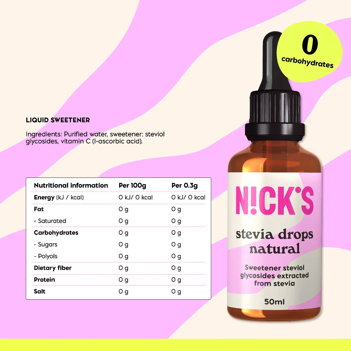 NICK'S - Stevia tilgad "natural" 50ml - njom.ee