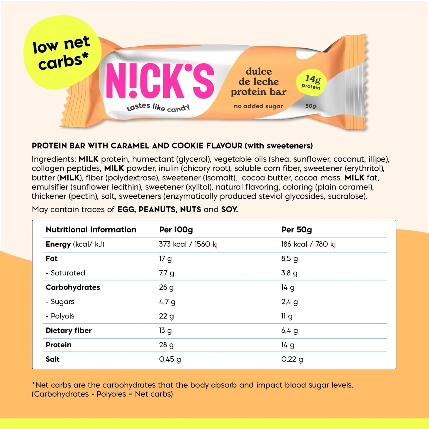 Baltyminis batonėlis „dulce de leche“ 50 g