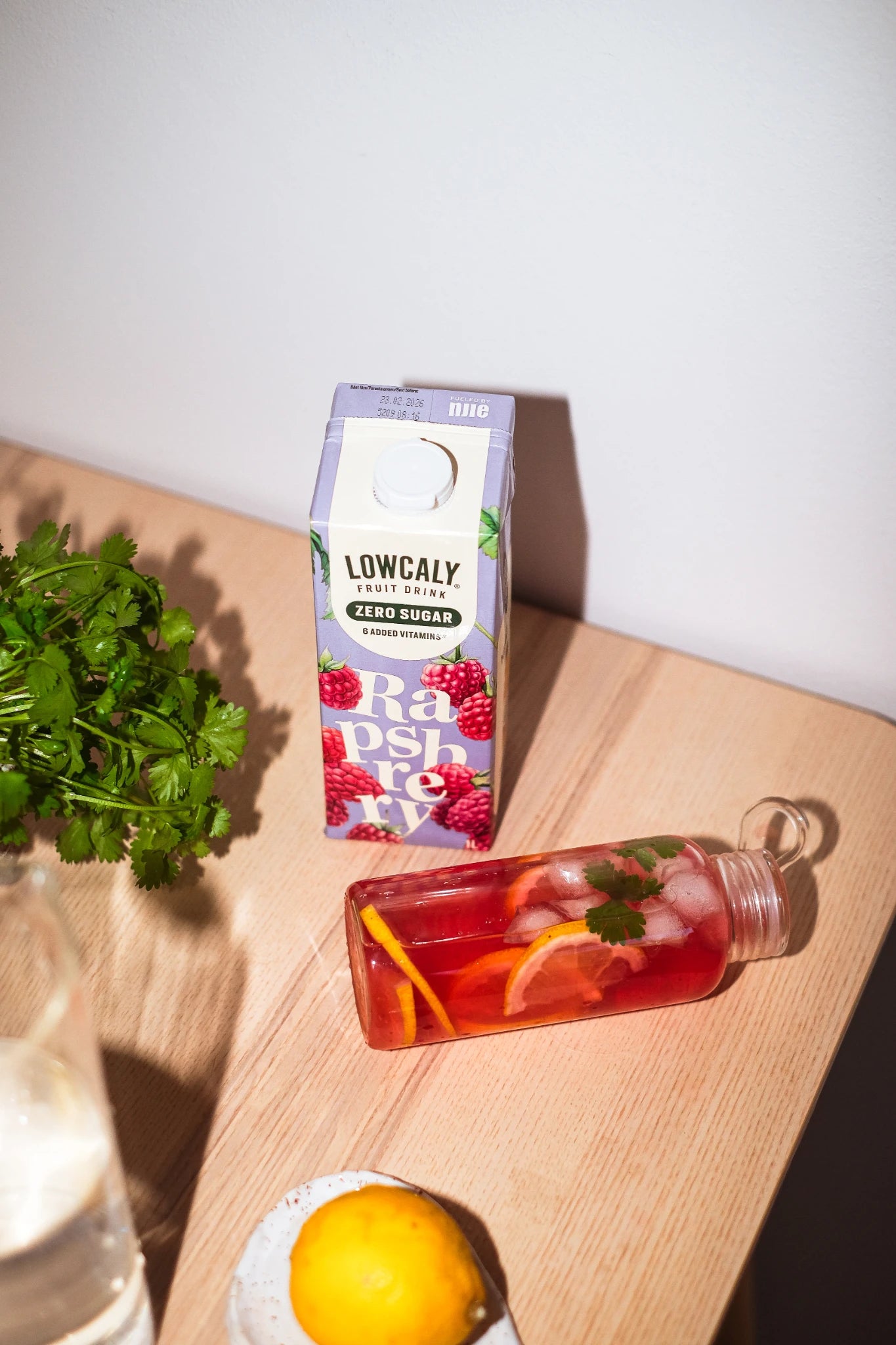 Lowcaly sugarfree fruit drink raspberry sorbet 10 x 1L