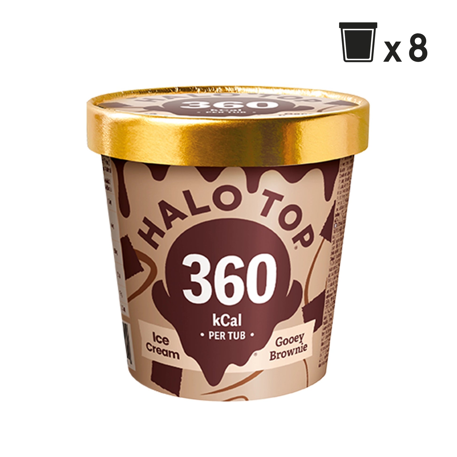 Halo Top-Jäätis ''gooey brownie'' 8 x 473ml - njom.ee