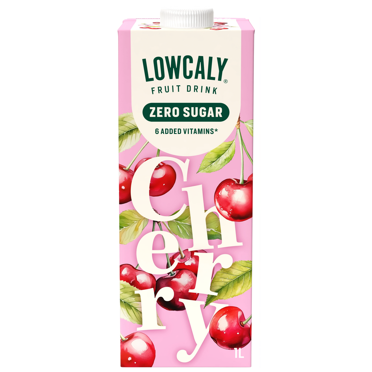 Lowcaly Cherry Sugar-Free Fruit Drink 1L