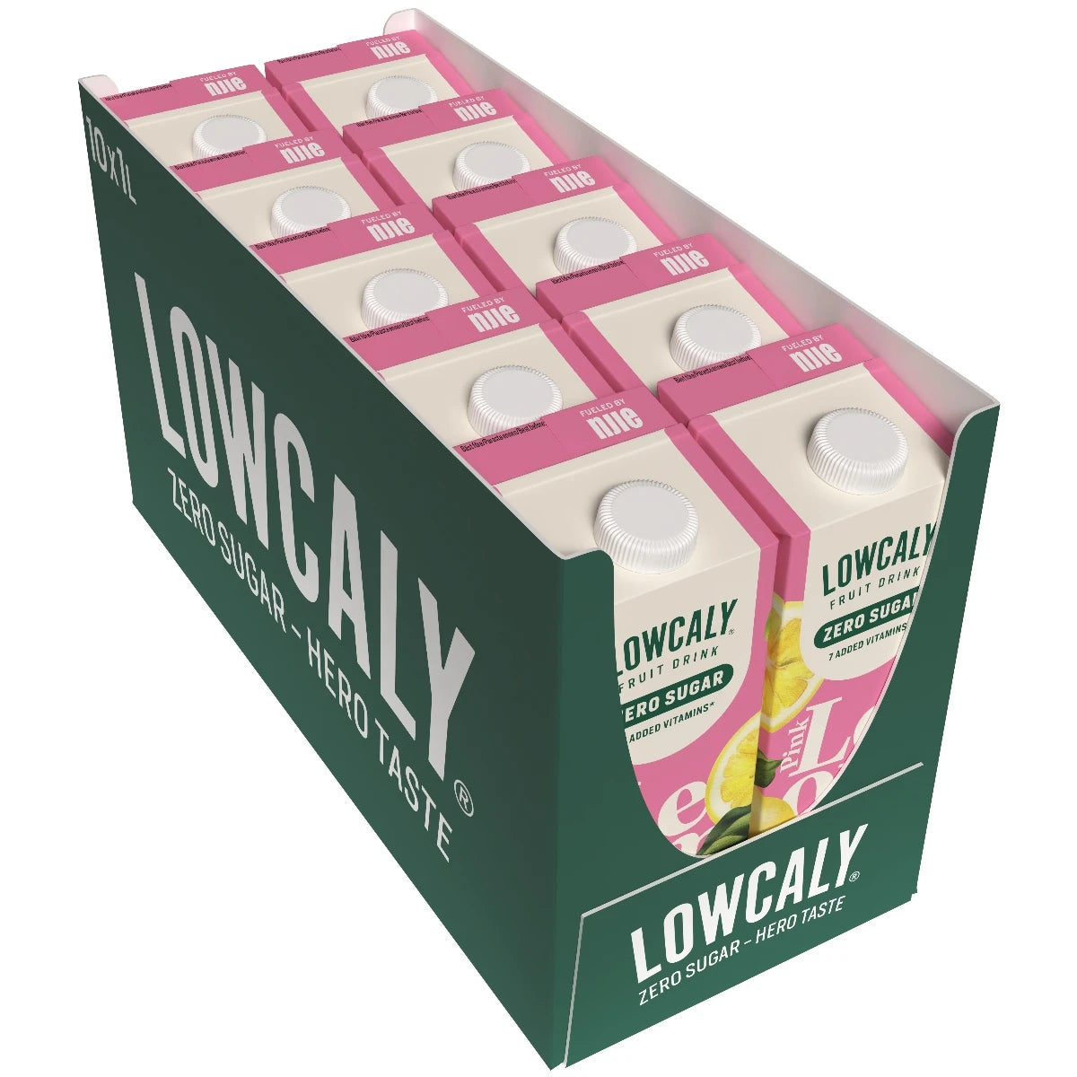 Lowcaly sugarfree fruit drink pink lemonade 10 x 1L