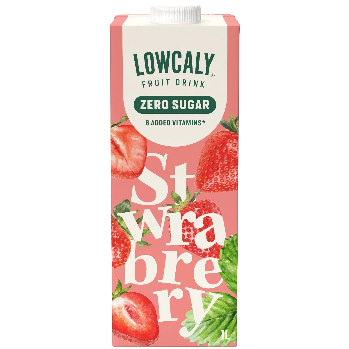 Lowcaly sugarfree fruit drink strawberry 1L